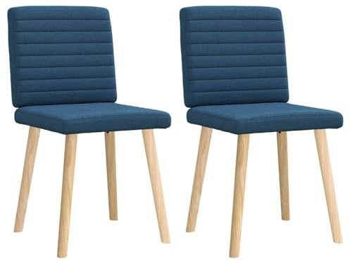 Frdhee Sillas de comedor silla de visitante,Sillas de comedor 2 piezas tela azul,Silla de comedor para comedor sala de estar