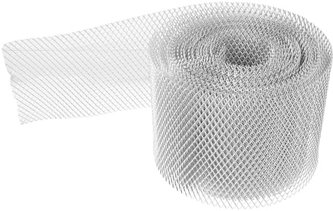 DIYEAH Rete Protezione in Lega di Alluminio per Grondaie 6 Pollici X 12 Metri, Filtro Anti-Foglie per Pluviali Tetto, Installazione Semplice per Edifici Residenziali e Commerciali