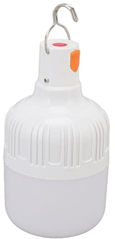 Acouto Bombilla LED de Emergencia Superior, Lámpara de Camping Recargable ABS, Bombilla LED Regulable de 60 W con Batería de 1200 MAh, Iluminación de Fallo de Energía para Acampar Al Aire Mercado