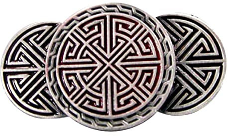 Buckle mit Azteken oder Maya- Kreisen, Gürtelschnalle