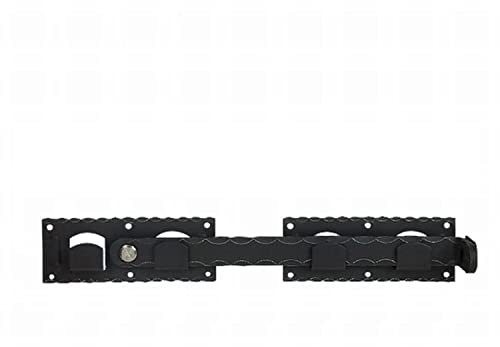 Pollmann®Baubeschläge Doppeltor-Überwurf, randgehämmert, Gesamtlänge 420 mm, schwarz