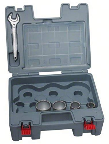 Bosch Accessories 2608587137 Scie-trépan diamantée à sec Dry Speed Best for Ceramic, set de 4 pièces 25,0; 35,0; 45,0; 51,0 mm avec clé à fourche de 19 mm