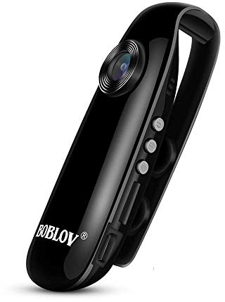 BOBLOV 007 Mini telecamera, 1080P Full HD Bodycam, Body cam, videocamera per polizia/moto/bicicletta/sport (scheda non inclusa)