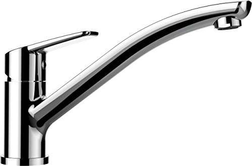 SCHOCK Küchenarmatur DAJA Chrom – hochdruck Armatur mit Festauslauf und Standard Norm-Anschlüssen