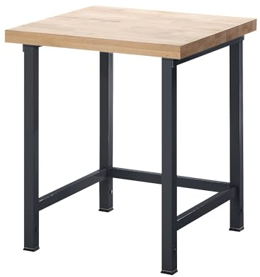 eurokraft | Höhenverstellbare Werkbank | Gestellbauweise | ohne Unterbau | Breite 750 mm | Gestell anthrazit-metallic