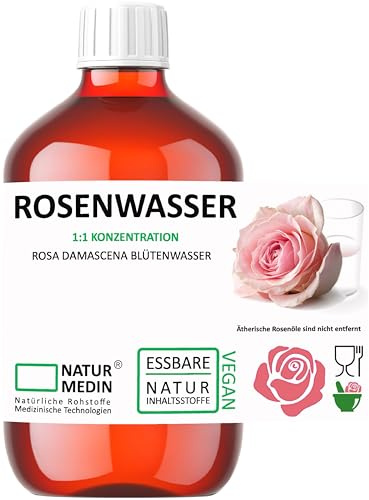 500 ml ESSBARES ROSENWASSER – Typ : SENSITIVE Universal – NATURMEDIN®