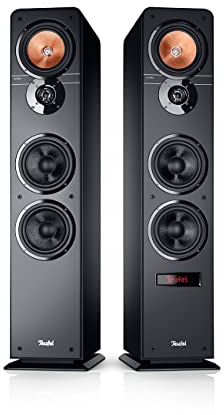 Teufel Ultima 40 Active - Coppia di diffusori attivi a 3 vie, Bluetooth aptX, Dolby Audio, HDMI ARC, opzione surround, 260 W, Bass reflex, amplificatore integrato - Nero