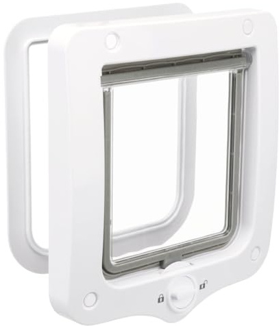 TRIXIE 2-vägs utomhusdörr – vit 20 × 22 cm