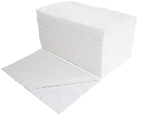 EKO Higiena - Serviettes Jetables 70x40cm - Blanc - Grandes - 50 Pièces - Absorbantes - Douces - Tissu Non Tissé - Lisse - pour Studio Cosmétique, Manucure, Sauna, Spa - Serviettes Pliantes Jetables