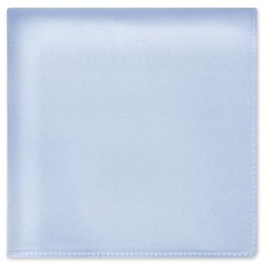 Selected Hanky 100% Pure Silk Pocket Square Solid Color, Light Blue, One Size