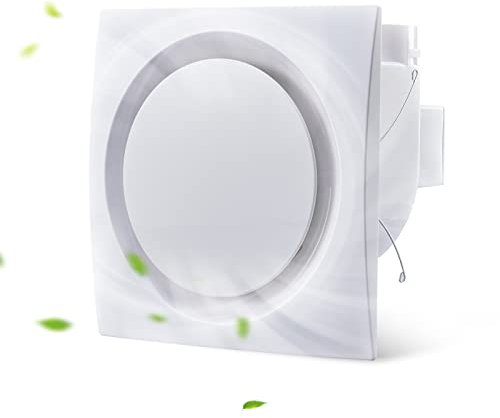 Extractor de baño, ventilador de techo silencioso, ventilador de ventilación para el hogar, baño, oficina, hotel, 110 CFM, blanco