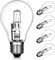 Belns Melns E27 Halogen Light Bulb Dimmable 42W, Edison Screw Cap, 2700K Warm White 624LM 220-240V, Energy Saving Light Bulbs, Pack of 5