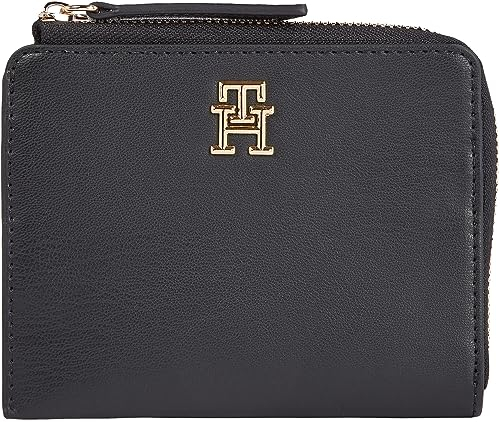 Tommy Hilfiger Damen TH Feminine MED Slim Wallet, Schwarz, OS, Schwarz