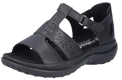 Rieker Damer 64865 sandaler, svart, 40 EU, svart, 40 EU