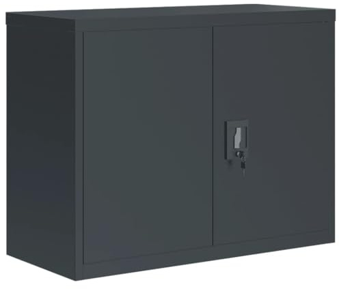 vidaXL Dokumentskåp antracit 90x40x70 cm stål, arkivskåp, förvaringsskåp, kontorsskåp, arkivskåp, förvaringsenhet, kontorsskåp, kontorsskåp
