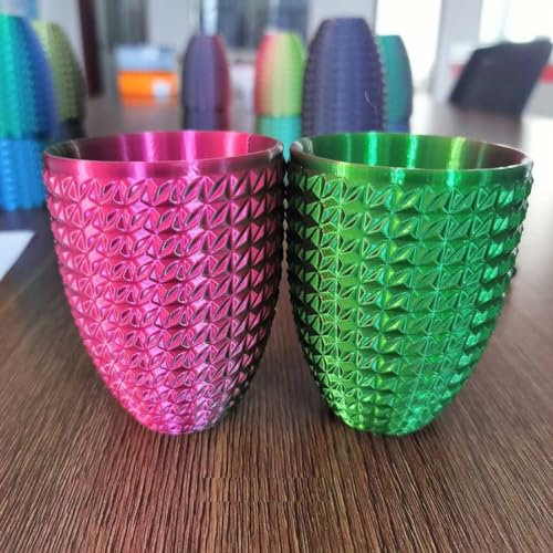 CC3D Seide Zweifarbig Rose/Grün PLA Filament 1.75mm 1KG 3D Drucker Filament Zwei Farbe Coextrusion PLA glänzende metallische 3D Druckmaterial Rot Grün Metall Dual