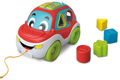 Clementoni 61557 Tony, Formen und Farben, Auto mit verschiedenen Teilen zum Zusammenstecken, mit Liedern und pädagogischen Inhalten, für Babys ab 9 Monaten