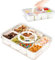 Boîte de rangement avec 8 compartiments, bol à collation avec couvercle et poignée, pour pique-nique, réunion de famille, assiette à collation, organisateur pour bonbons, biscuits, fruits, noix,
