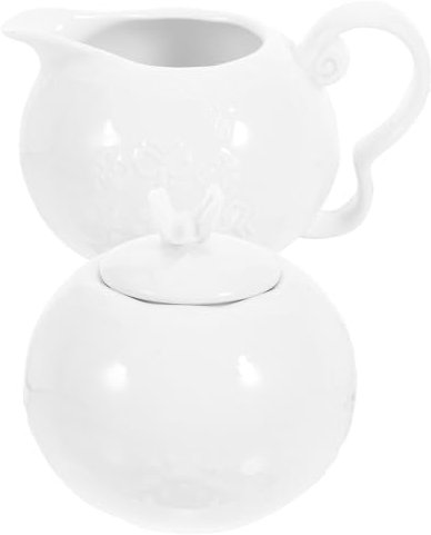 PHENOFICE Juego De Tetera De Cerámica Lechera Cafetera Versátil Azucarero Recipiente Para Dulces