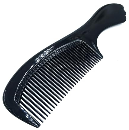 Gabri Wide Tooth Comb - Comfortable Handgrip Handle Detangler Hair Comb, Ideal for Personal, Barber, Hairdresser, Salon, Thick & Curly, Medium to Long Hair - Hair Combs (Traditional Grip No.2307 22cm)