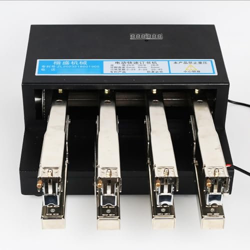 Máquina automática de encuadernación de papel A4, grapadora de escritorio de metal con interruptor de pedal, grapadora de alta resistencia, grapadora de cartón industrial, for librería/fábrica/cartón(