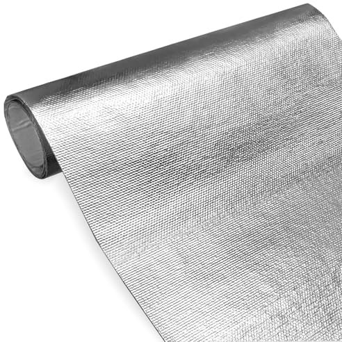 Pannello isolante termico, fogli alluminio vetroresina per termosifoni, isolante termico adesivo, protezione dal calore pannelli isolanti termici, 30 x 100 cm