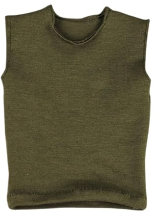 Milageto Figura 1 Pieza Camiseta Sin Mangas para Muñeco Articulado Accesorio Masculino Tela Textil Adecuado para Coleccionistas Cambios de, Verde