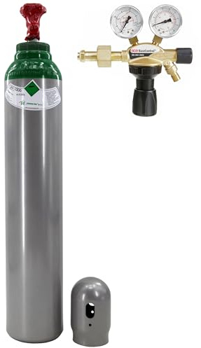 Bombola del gas con riduttore Pure 4.8 Argon (100%) gas di saldatura 8 litri TIG/TIG MIG con regolatore GCE BaseControl