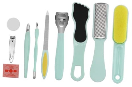 Beaupretty 10 Piezas Conjunto De Herramientas De Pedicura Para Pies Kits Para El Cuidado De Los Pies Exfoliante De Pies Sacapuntas Tablas Para Frotar Los Pies Rallador Acero Inoxidable