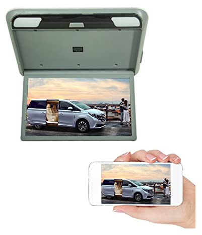 Poggiatesta auto, 1080P 19 pollici monitor for auto schermo LCD HD soffitto automatico TV montaggio su tetto for camper display MP5 lettore multimediale portatile for auto,Il display è super chiaro(G