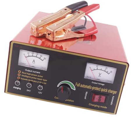 PRETYZOOM Caricabatteria Per Auto Completamente Automatico Ricarica Rapida Intelligente Compatibile Con Auto Batterie Senza Manutenzione