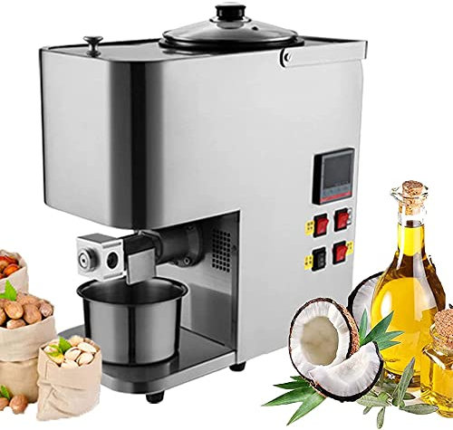 Pressa per olio, in acciaio inox per estrazione a caldo/freddo di oliva, cocco, girasole, noce, sesamo