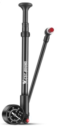 OLYSPM Fahrradpumpe,Luftpumpe,300 PSI Hochdruck-Dämpferpumpen,Schrader-Ventil Kompatibel mit Federgabeln,Hinterraddämpfern,Dropper-Seatpost