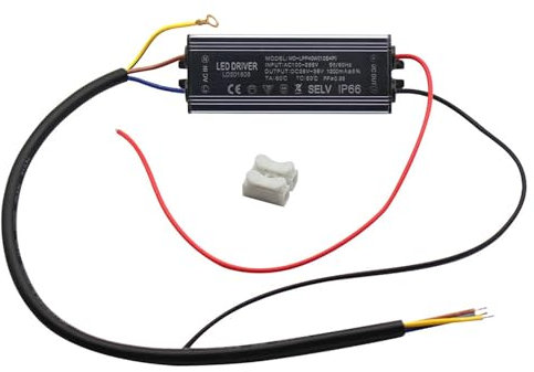 ULBTLUOYV Driver LED en Aluminium IP66 40 W 1200 mA AC 100-265 V, Alimentation étanche, transformateur d'éclairage, Ballast