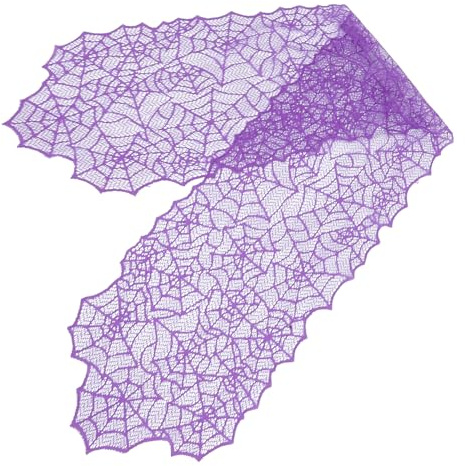 MUELODSIC Halloween Encaje Telaraña Decoración para Mesa de Mesa Protección Manchas y Arañazos para Hogar Hotel y Restaurante Halloween