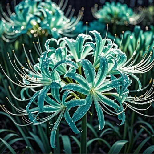 Lycoris radiata, rizomas de Lycoris radiata perennes resistentes, rizomas de jardín perennes, Lycoris raro adecuado para cultivar en el jardín-2 Rizomas-c
