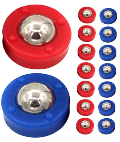 SMASOLO Juego de Tejo 16 Piezas Bolas Rodantes de Acero y Plástico, Mini Bolas de Deslizamiento Libre, Colores Azul y Rojo, para Niños, Uso en Interiores y Exteriores, Accesorios