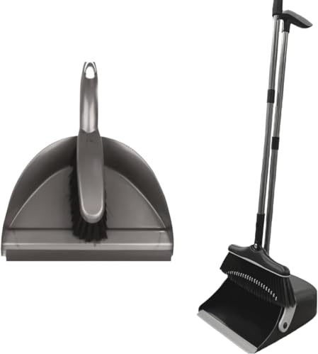 SWISSPACK Broom Indoor Sweeping Broom Brush with Long Handle, Kitchen Broom Indoor Floor Brush with Dense Soft Bristles Brooms Perfect for Sweeping Room All Areas-indoor