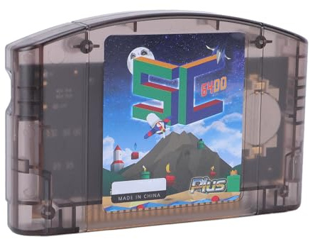 GOWENIC Cartuccia Flash N64 Open Source, Lettore di Giochi Compatibile con Scheda SD 64DD e 32 GB, per Sviluppatori di Lettori di Giochi (Nero Trasparente)