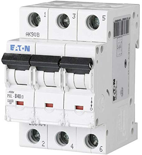 Eaton PXL Miniaturüberlastschalter Typ C, Pol 3-polig 40A 400V ac, Abschaltvermögen 10 kA xPole 48 V dc