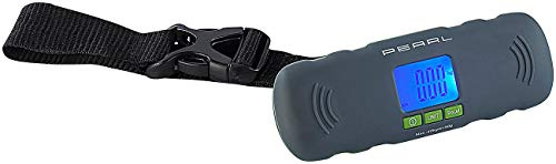 PEARL Handwaage: Digitale Kofferwaage mit LCD-Display und Tara-Funktion, 0 bis 40 kg (Handwaage für Koffer, Hand Kofferwaage, Reisetasche)