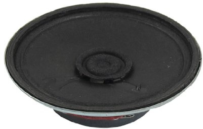 sourcing map 0.5W 8 Ohm Silber Aluminum Runde Magnet Externe Lautsprecher 57mm Durchmesser de