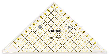 Prym 611641 Flottes Dreieck 44198 Quadrat inch Omnigrid Lineal, Kunststoff, durchsichtig