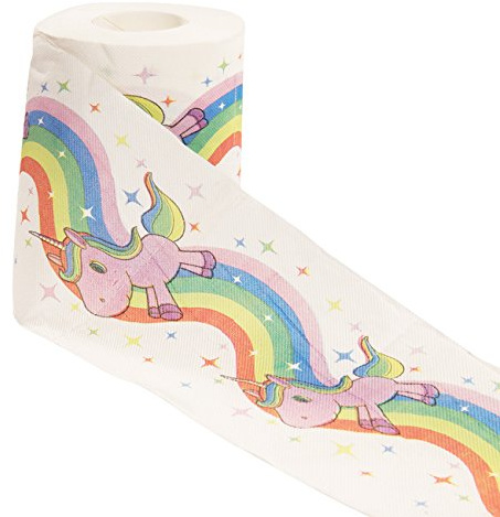 getDigital Einhorn-Toilettenpapier: 3 Rollen à 200 Blatt, 3-lagig, Mehrfarbig