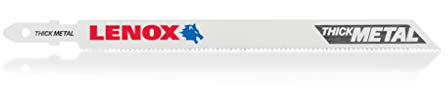 LENOX TOOLS 1991580 T-Shank Thick Metal Cutting Jig Saw Blade, 5 1/4 x 3/8 14 TPI, 3 Pack