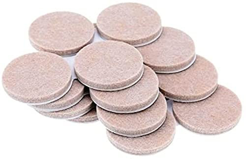 Merriway BH07072 (48 Pcs) Heavy Duty Self Adhesive Beige Felt Furniture Pads, 25mm (1 inch) Diameter - Pack of 48 Pieces
