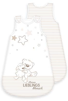 Arle-Living Lieblingsmensch Baby-Schlafsack - ganzjährig - umlaufender Reißverschluss Druckknopf (90 cm)