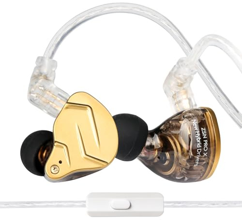 KINBOOFI KZ ZSN Pro X Écouteurs filaires HiFi - IEM Gaming Double Pilote- 1BA et 1DD - Ecouteurs Intra-Auriculaires avec Micro HD - Contrôle à Distance- Casque Filaire Audio