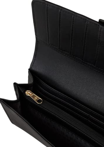 A｜X ARMANI EXCHANGE Damen Logo Flap Continental Geldbörse, schwarz, Einheitsgröße