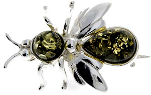 SilverAmber Jewellery UK Damen - Sterling-Silber 925 Bernstein